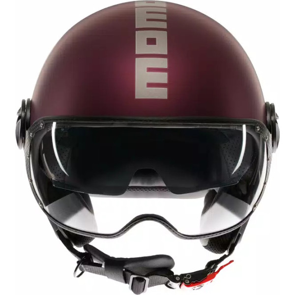 MOMODESIGN FGTR EVO MATT AMARENA / SILVER - JET HELMET WITH DUAL VISOR E2206