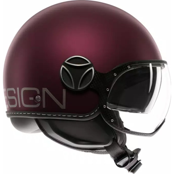 MOMODESIGN FGTR EVO MATT AMARENA / SILVER - JET HELMET WITH DUAL VISOR E2206