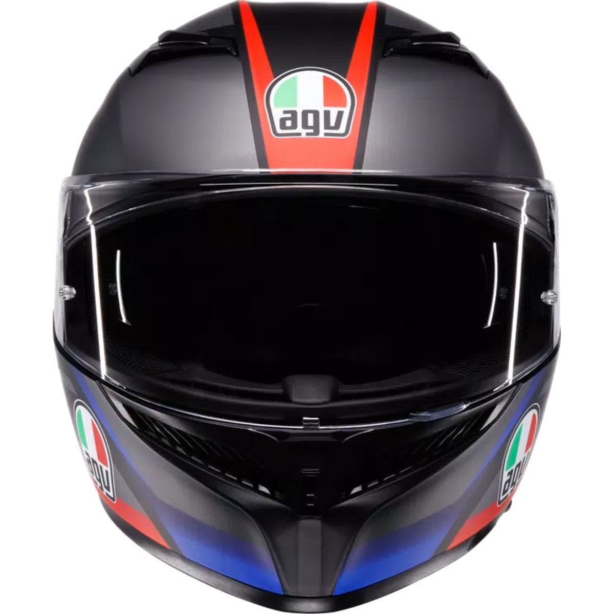 K3 STRIGA MATT BLACK/BLUE/RED - MOTORBIKE FULL FACE HELMET E2206