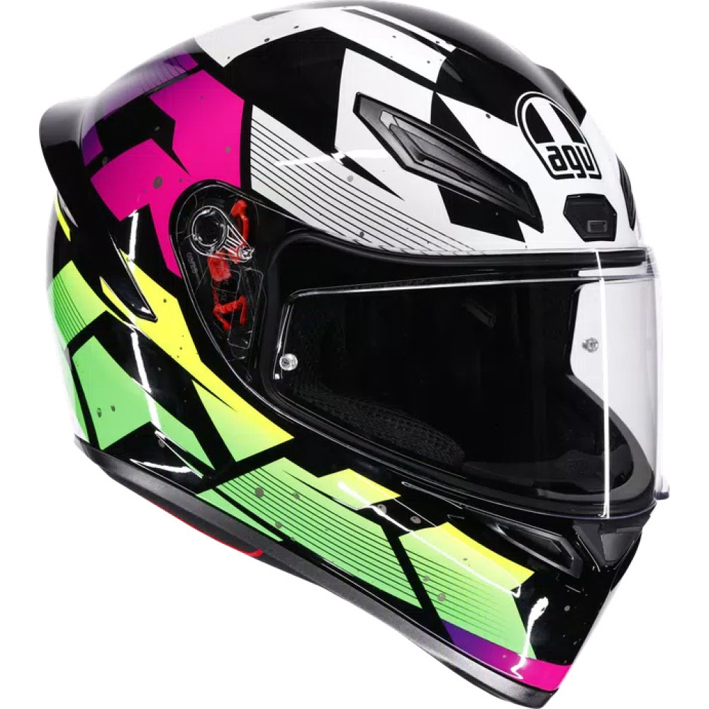 K1 S PUNKPULSE BLACK/PURPLE/LIME - MOTORBIKE FULL FACE HELMET E2206