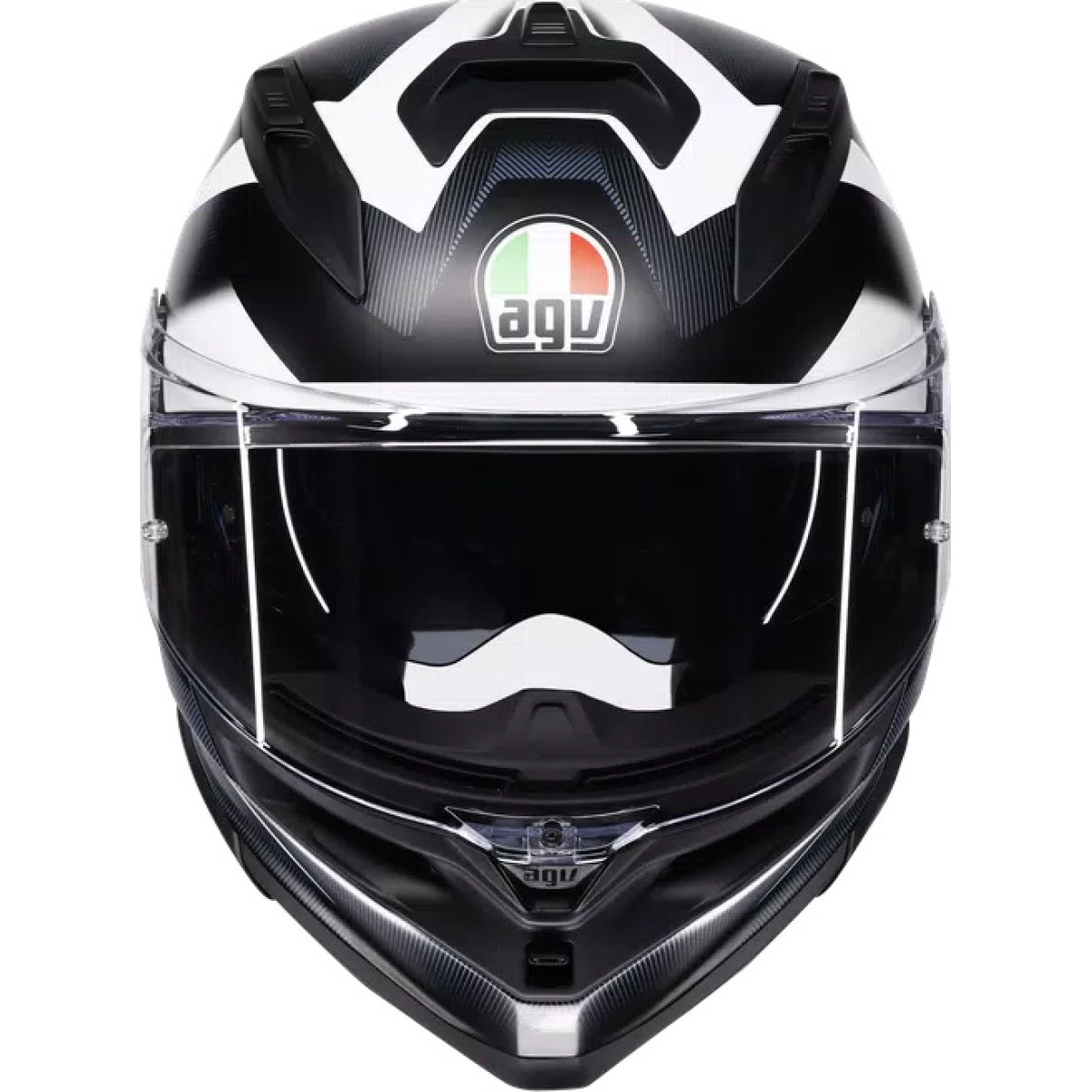 K7 MPLK GLIMPSE MATT BLACK/WHITE - MOTORBIKE FULL FACE HELMET E2206
