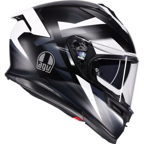 K7 MPLK GLIMPSE MATT BLACK/WHITE - MOTORBIKE FULL FACE HELMET E2206