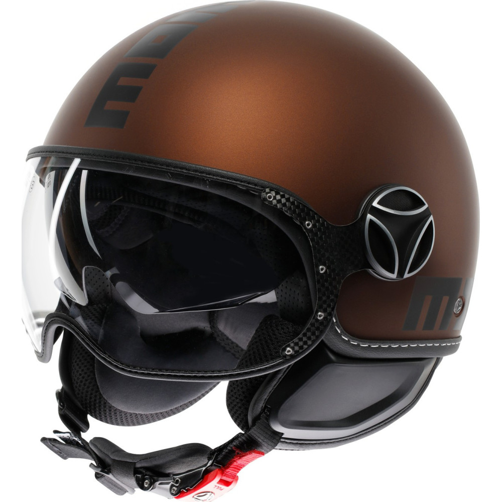 Momodesign Fgtr EVO Matt Espresso / Black - Jet Helmet With Dual Visor E2206