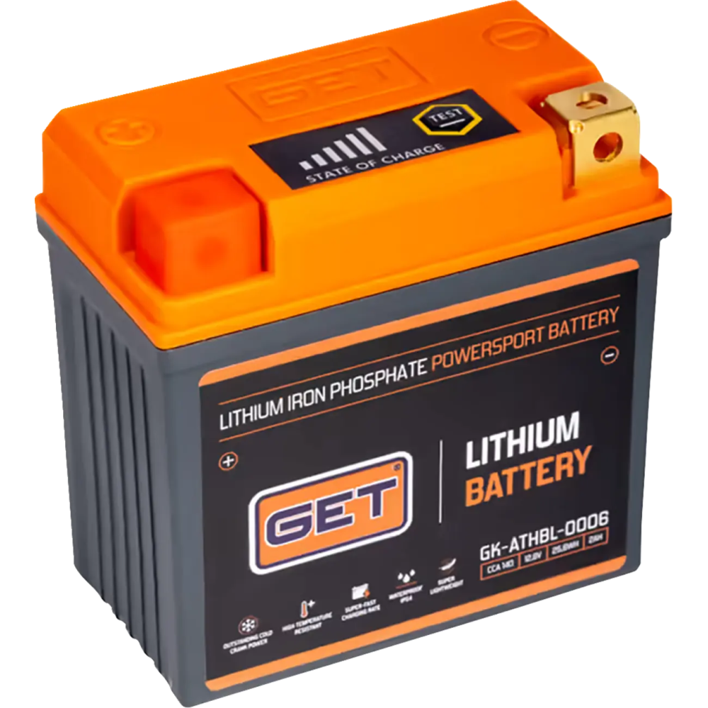 Lithium Lifepo4 Battery Black, Orange