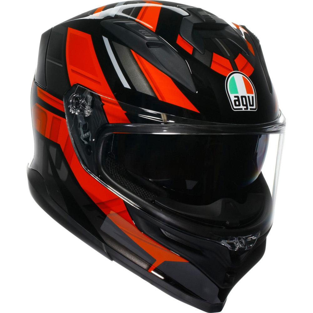 K7 Mplk Taurax Black/red - Motorbike Full Face Helmet E2206