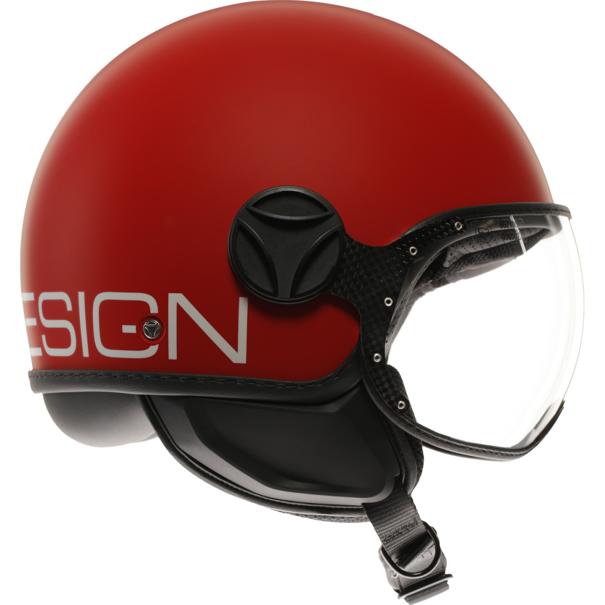 Momodesign Fgtr Classic Candy Matt Red / White - Jet Helmet With Visor E2206
