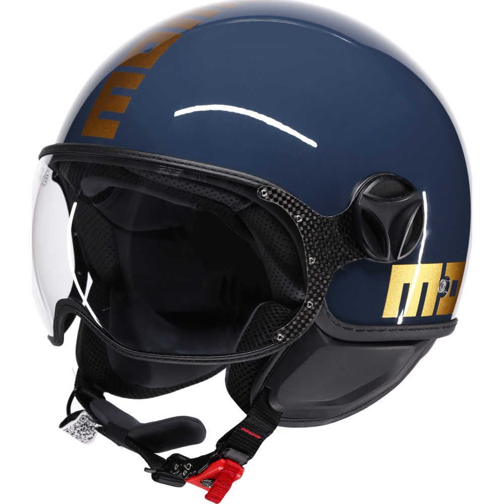 Momodesign Fgtr Classic - Jet Helmet With Visor E2206 - Flip Brass/gold