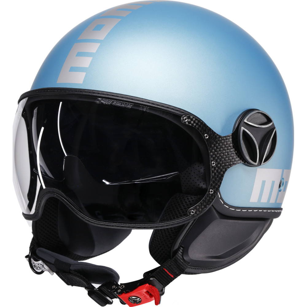 Momodesign Fgtr EVO - Jet Helmet With Dual Visor E2206 - Mono Matt Spring Blue/silver