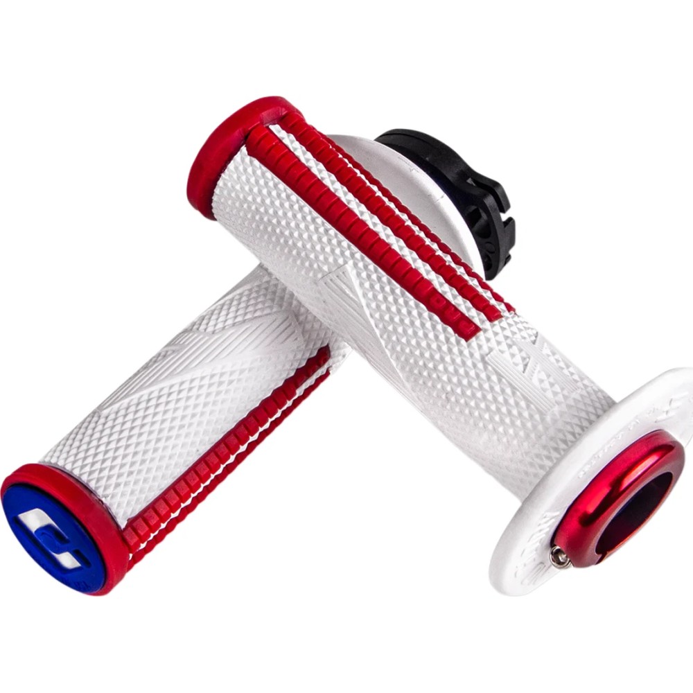 Emig Pro V2 Lock-On Grips Blue, Red, White
