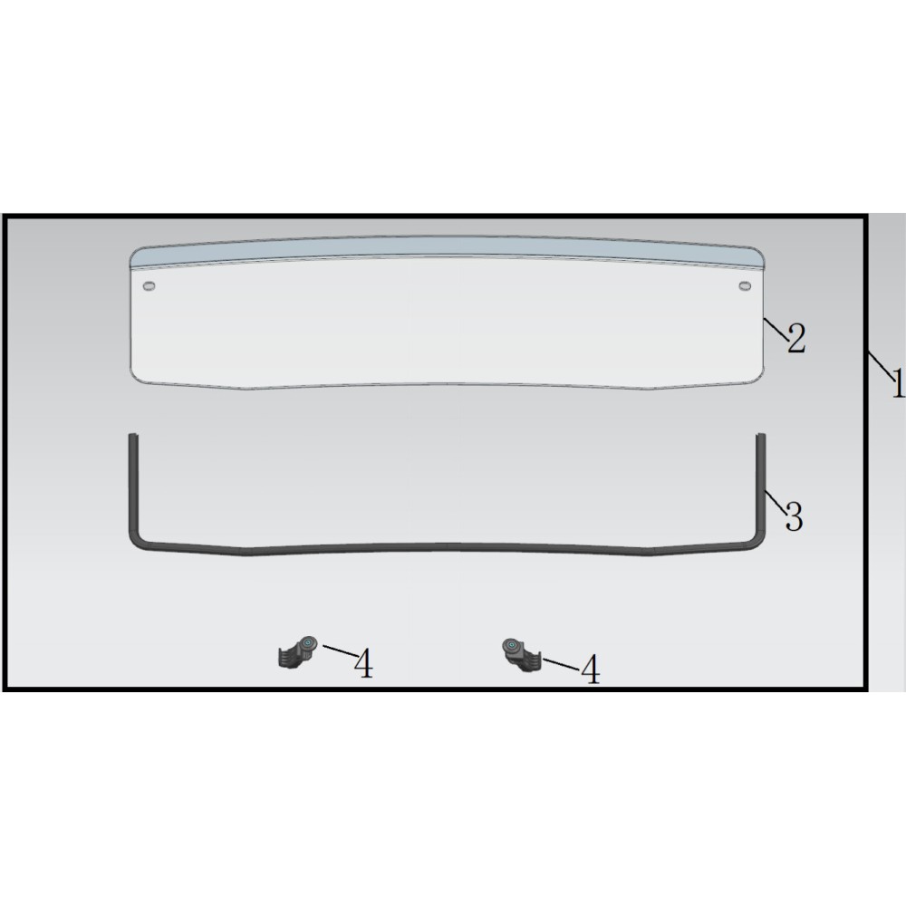 FRONT HALF WINDSHIELD ASSY