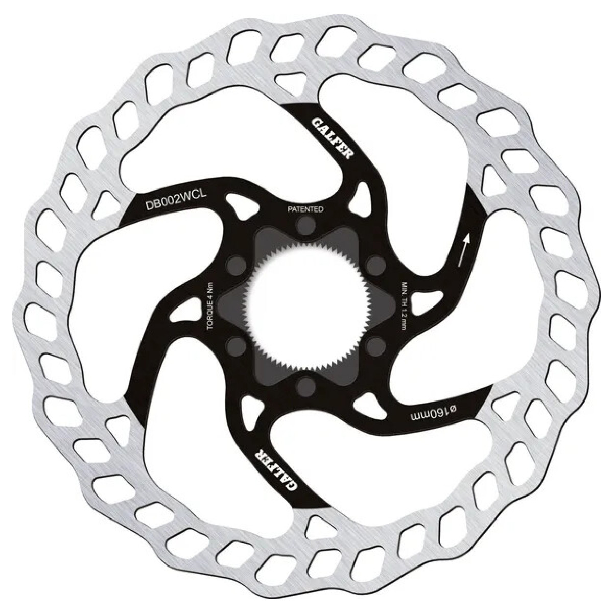 Fixed Disc Wave Center-Lock Black, Silver