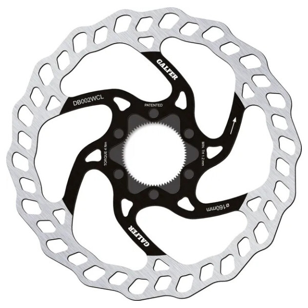 Fixed Disc Wave Center-Lock Black, Silver