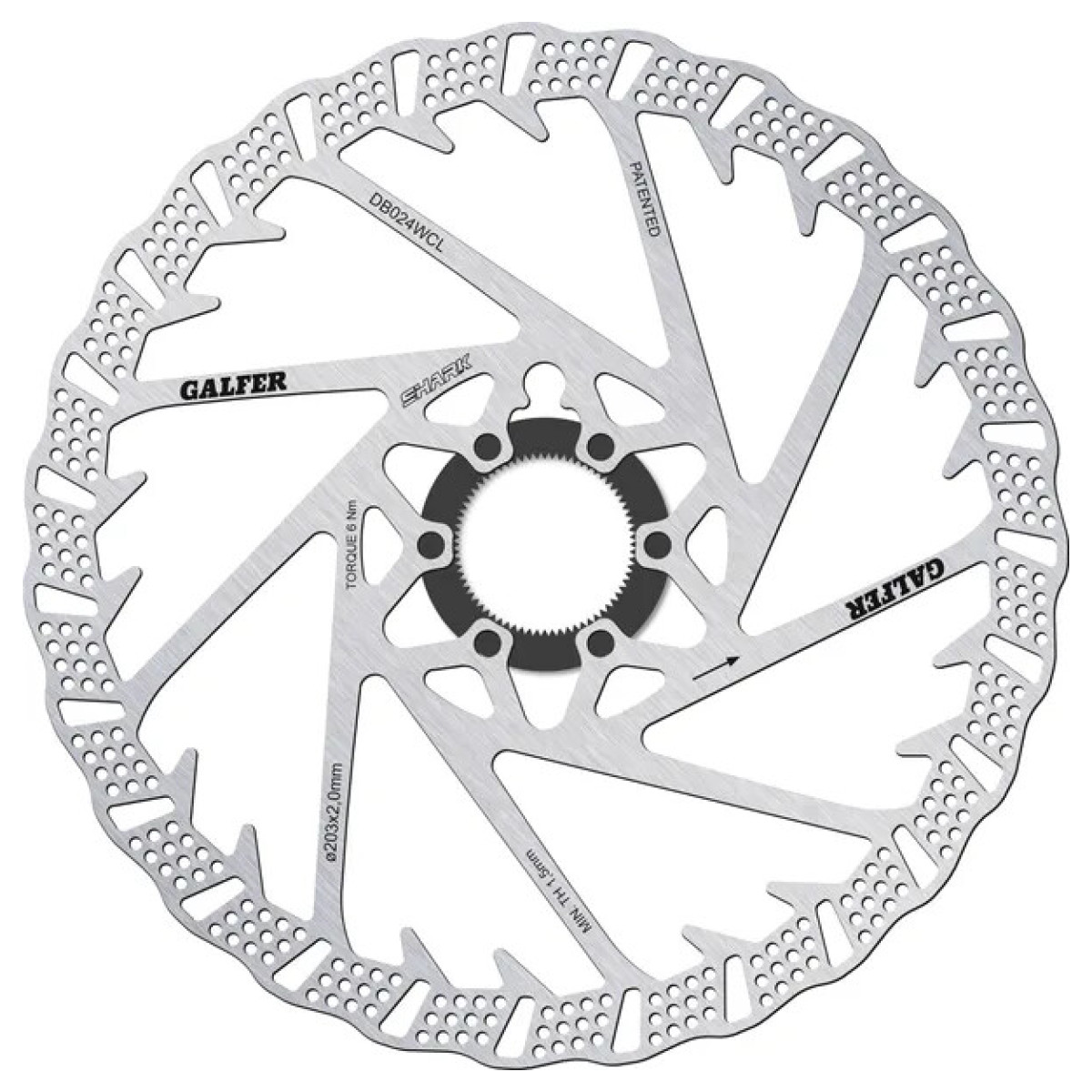 Fixed Disc Shark Center-Lock Silver