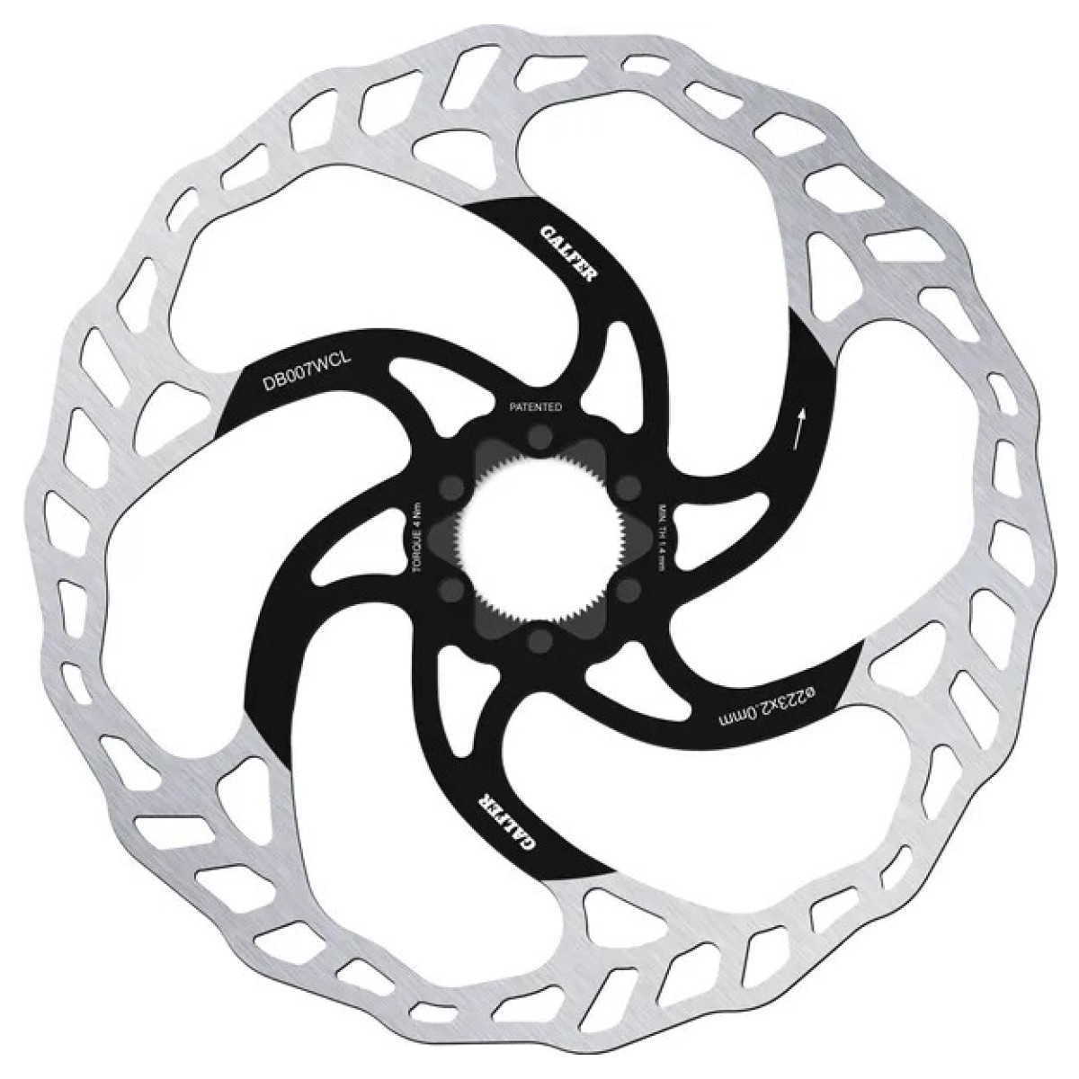Fixed Disc Wave Center-Lock Black, Silver