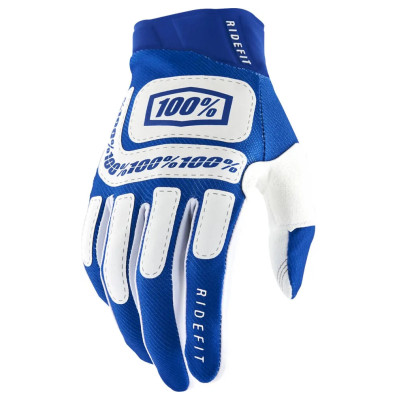 Ridefit Glove White, Blue