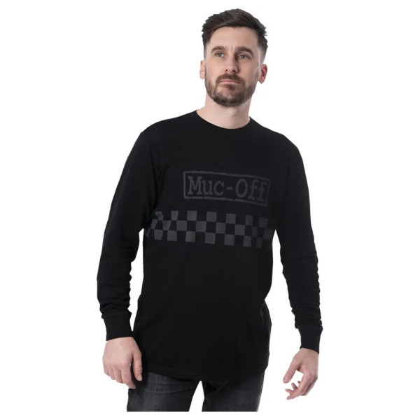 Moto Mesh Long Sleeve Bicycle Jersey Black