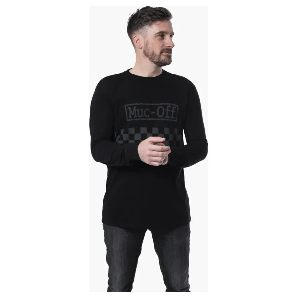 Moto Mesh Long Sleeve Bicycle Jersey Black