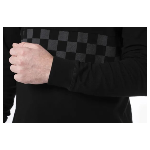 Moto Mesh Long Sleeve Bicycle Jersey Black