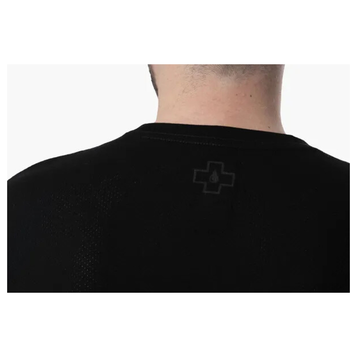 Moto Mesh Long Sleeve Bicycle Jersey Black