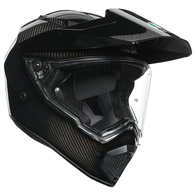 Ax9 Mono Glossy Carbon - Motorbike Full Face Helmet E2206