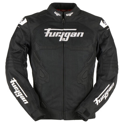 Geacă moto ATOM VENTED EVO, negru-alb, Furygan