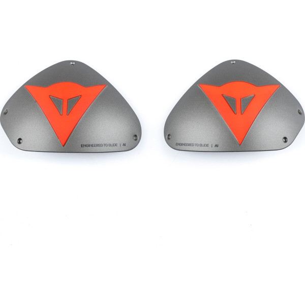 BikerShop.ro - DETS ALUMINUM SHOULDER PLATES - ALUMINUM/RED-FLUO