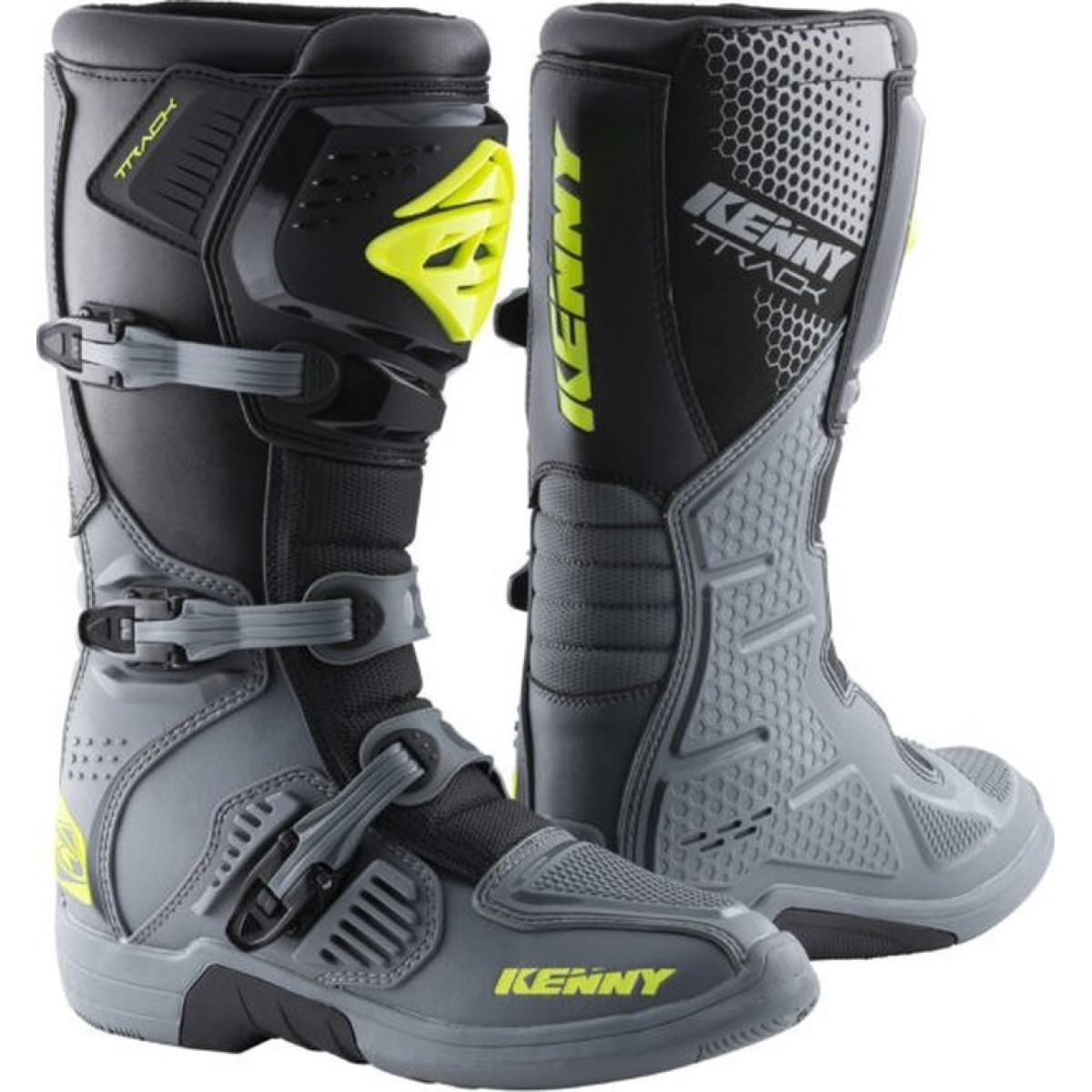 Cizme TRACK, GREY NEON YELLOW, KENNY - BikerShop.ro