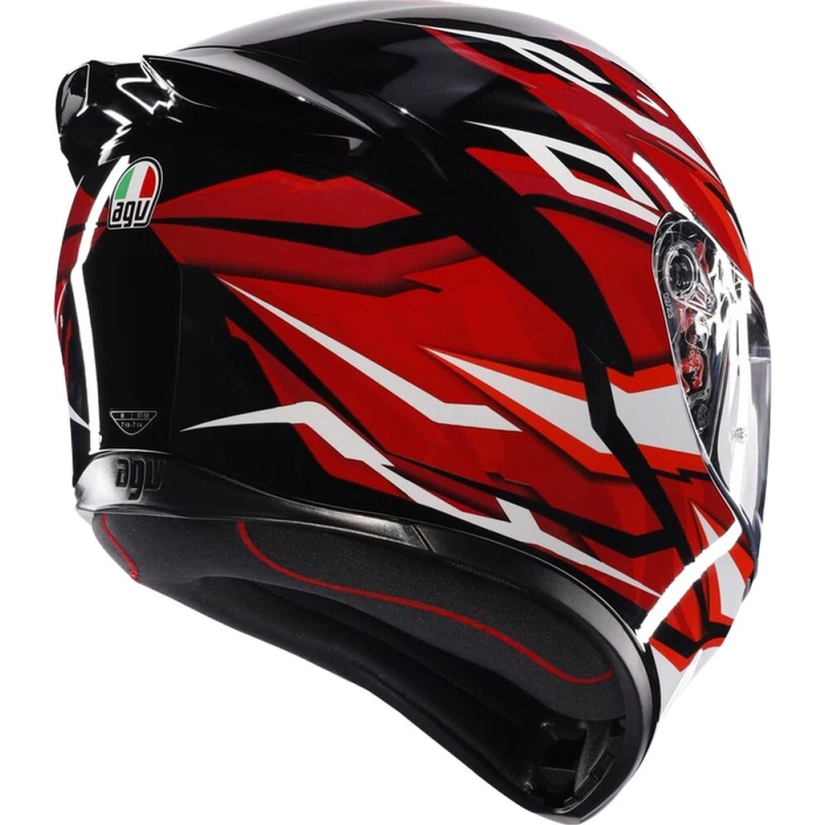 Casca AGV K1 S LION E2206 - BLACK RED WHITE