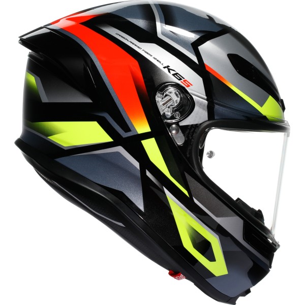 Casca AGV K6 S E2206 - Erazer Black/red/yellow Fluo - 2025