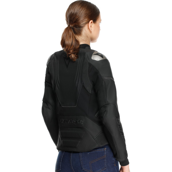Jacheta Dainese Racing 5 - Dama / Piele / Negru - 2025