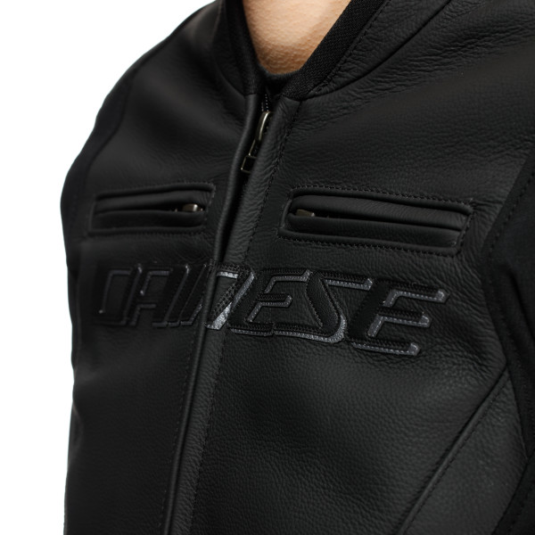 Jacheta Dainese Racing 5 - Dama / Piele / Negru - 2025
