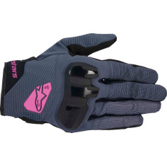 Womens Chrome Gloves Blue, Black