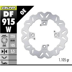Brake Rotor Fixed Wave Silver, Stainless Steel