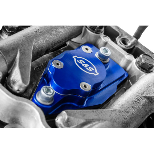 Billet Head Breather Blue Anodized