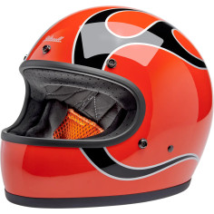 Gringo Flames Helmet Orange