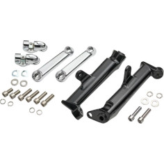 Frame Mounted Adjustable Highway Peg Mount Silver
