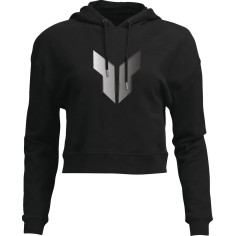 Womens Noise Pullover Crop Hoodie Black