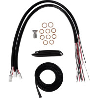 Complete Black Vinyl Braided Handlebar Cable-brake Line Kit Black