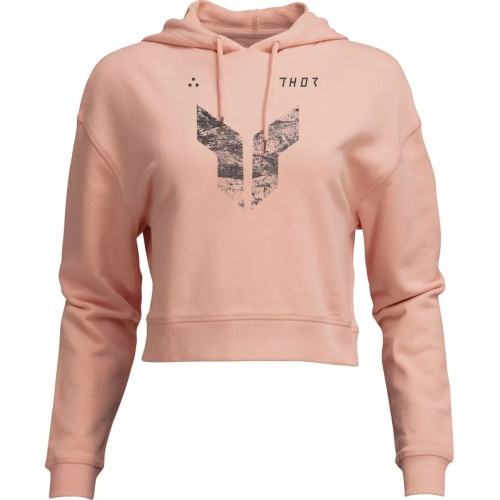 Womens Iconic Pullover Crop Hoodie Pink