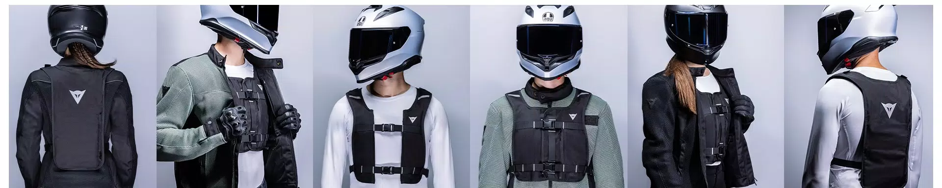 Vesta Smart GO purtată peste geacă moto, sub geacă și peste haine obișnuite