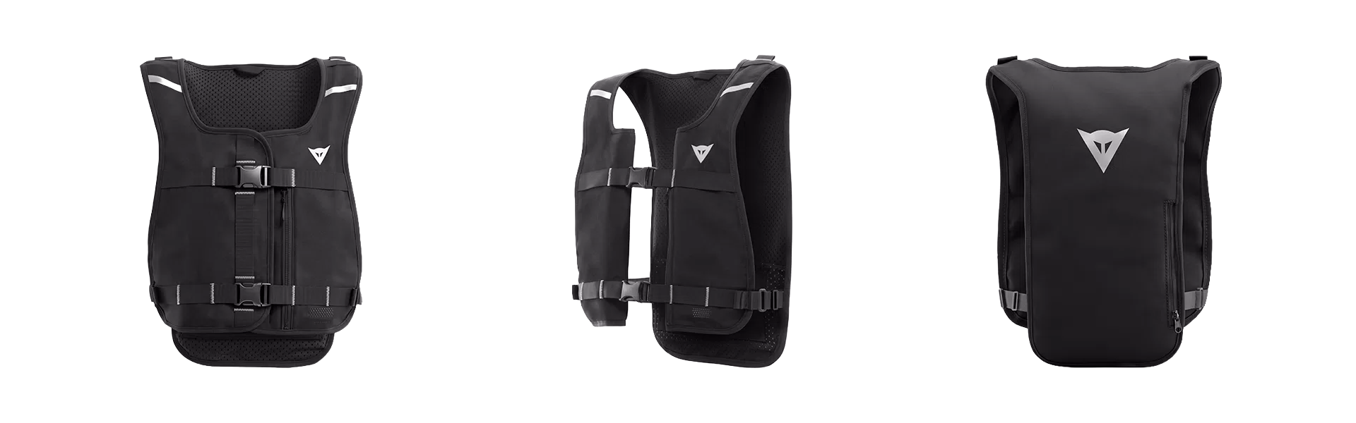 Vesta airbag Dainese Smart GO văzută din față, din profil și din spate