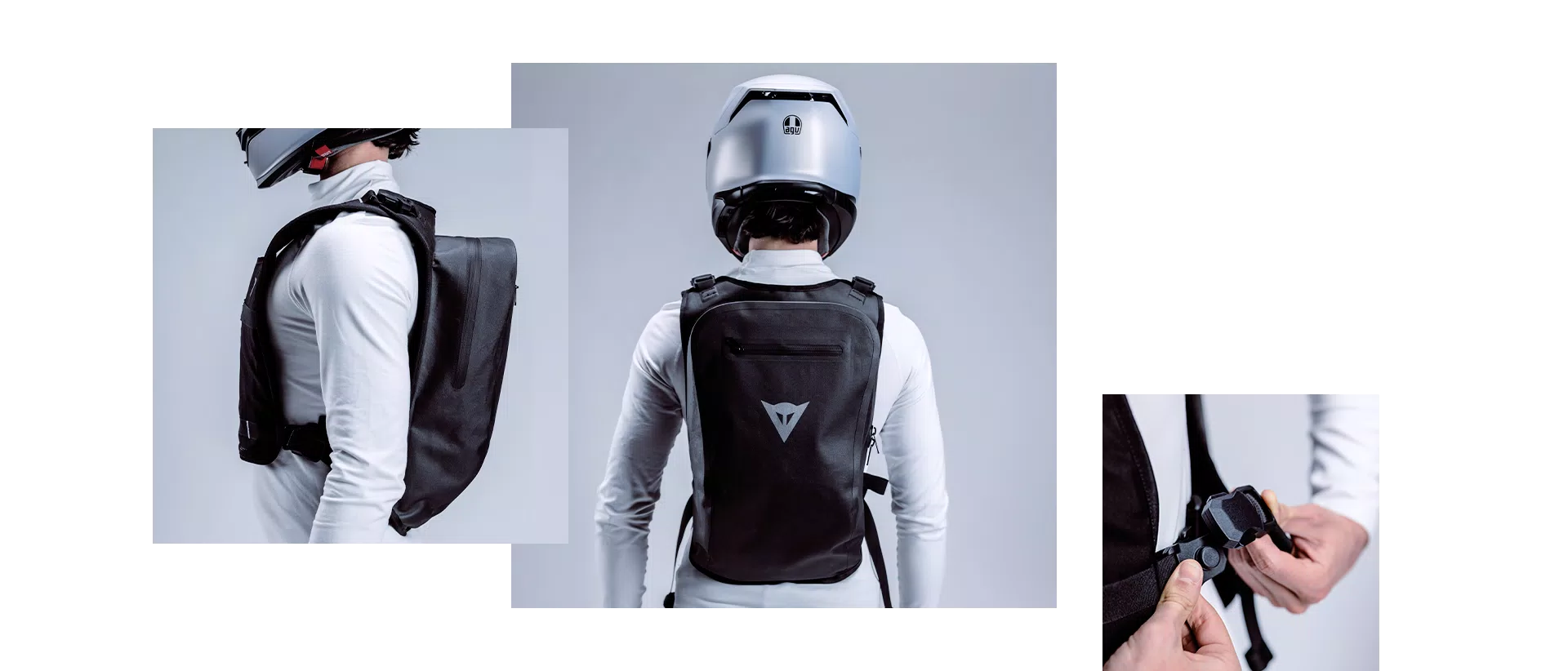 Rucsacul Smart GO Backpack prins de vesta Smart GO cu catarame magnetice
